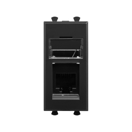 4412311 | Телефонная розетка RJ-12 модульная, Avanti, Черный матовый, 1 модуль