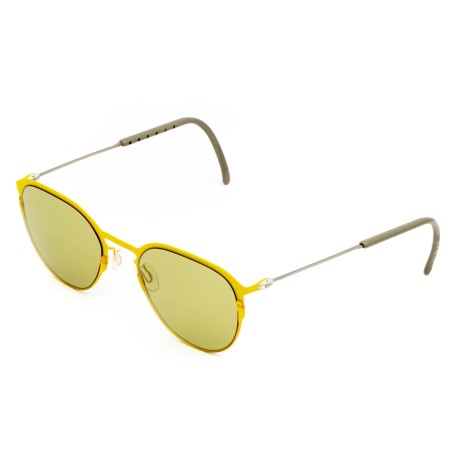 TCSNUE51010004 | Желтые солнцезащитные очки из титана с оливковыми линзами. Модель 21