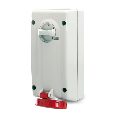 DIS5611686 | Розетка наружной уст. с механической блокировкой и боковым расположением разъема IP67 16А 3P+E 400В