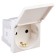 4400012 | Розетка с крышкой модульная, 2P+E, с з/ш, "Avanti", "Белое облако", 2 модуля