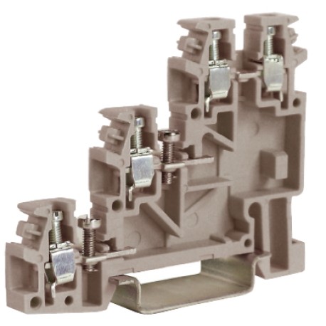 ZTL100GR | TTLS.2GR, 3 уровневый проходной зажим для сенсоров серый 2,5 кв.мм