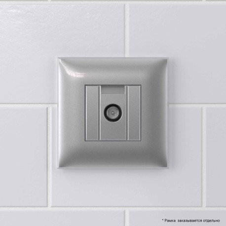 4404523 | Розетка TV оконечная в стену, Avanti, Закаленная сталь-4