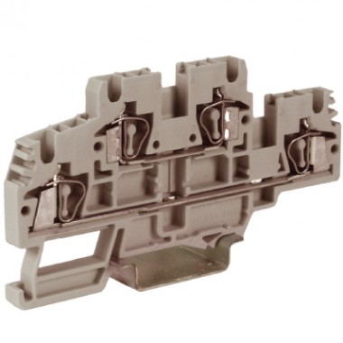 ZHD100GR | HMD.2GR, 2-х уровневый проходной зажим, серый, 2,5 кв.мм