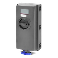 Розетка наружной уст. с мех-ой блокировкой и боковым расположением разъема IP67 125А 2P+E 230В