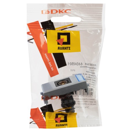 4404501 | Розетка TV одиночная модульная,  "Avanti", "Закаленная сталь", 1 модуль-4