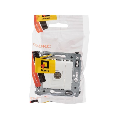 4400503 | Розетка TV оконечная в стену, "Avanti", "Белое облако"-4