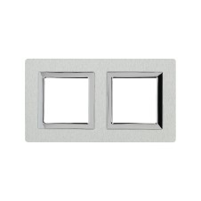 Рамка из алюминия, "Avanti", серая, 4 модуля