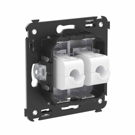 4404694 | Компьютерная розетка RJ-45 без шторки в стену, кат.6 двойная, "Avanti", "Закаленная сталь"-2