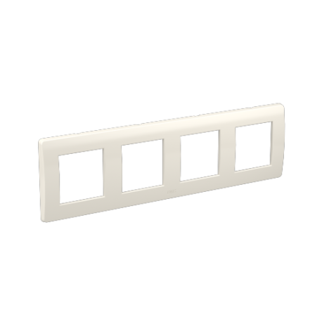 75014W | Рамка на 2+2+2+2 модуля (четырехместная), белая, RAL9010