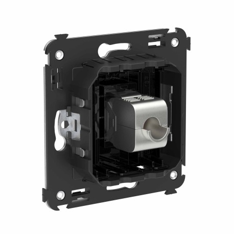 4402773 | Компьютерная розетка RJ-45 без шторки в стену, кат.6А одинарная экранированная, "Avanti", "Черный квадрат"-2