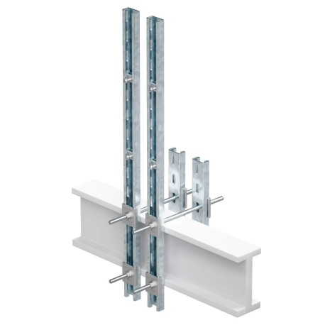 EX-TRF030306U | Обжимной комплект монтажных профилей тип 2 , обхват конструкции габаритами 250 на 200 мм , высота подвесной рамы-профиля 600 мм ,для крепления 1 оболочки(ек) одного типоразмера с видом защиты Ex d, горячеоцинкованный