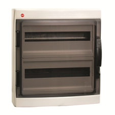 Щиток настенный с дверцей 36 мод., IP65, серый, с клем. блок. 2х87512 и замком