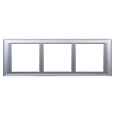 Рамка-суппорт "Avanti" для "In-liner Front",  серебристый металлик, 6модулей