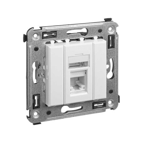 4400373 | Компьютерная розетка RJ-45 в стену, кат.6А одинарная, Avanti, Белое облако-1