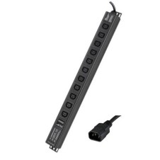 Блок распределения питания вертикальный для 19" шкафов, 10A 11 Х С13, сетевой фильтр, индикация, вх. разъём С14