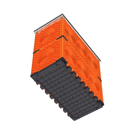 270375V0 | Колодец пластиковый для кабельной канализации с крышками, F0,750х375х750-1