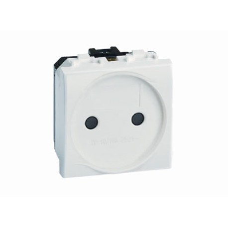 75483S | Электрическая розетка, без заземления, со шторками, слон. кость, 2мод.