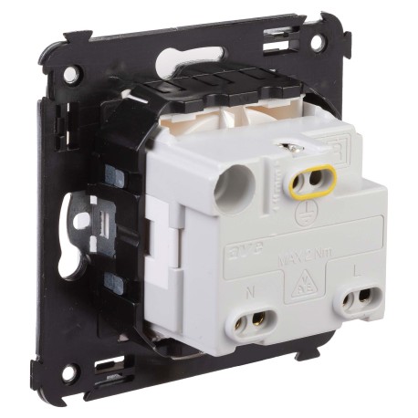 4400013 | Розетка с крышкой в стену, 2P+E, с з/ш, "Avanti", "Белое облако"-3