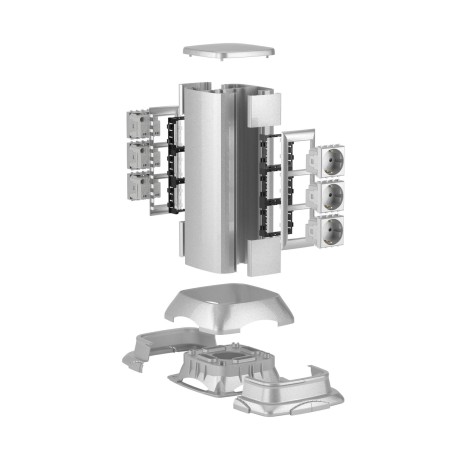 19531 | Миниколонна алюминиевая 0,35 м, цвет светло-серебристый металлик-2