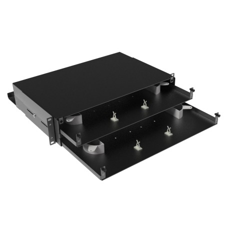 RNFPE2U48 | Оптическая полка выдвижная, без лицевой панели, неукомплектованная, 2U, черная