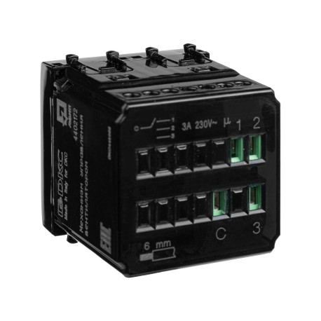 4402172 | Механизм управления вентиляторами модульный, "Avanti", "Черный квадрат", 2 модуля-3