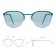 TCSNUE51010002 | Бирюзовые солнцезащитные очки из титана со светло-синими линзами. Модель 21