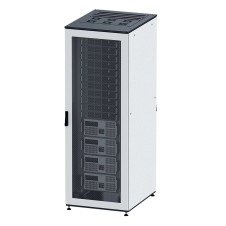 Собранный напольный 19" IT-CQE, 47U 600х800 двери перф/перф, RAL7011/7035