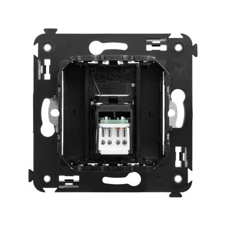 4402293 | Компьютерная розетка RJ-45 в стену, кат.6 одинарная,Avanti, Черный квадрат-2