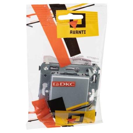 4404123 | Инвертор одноклавишный в стену, "Avanti", "Закаленная сталь"-4