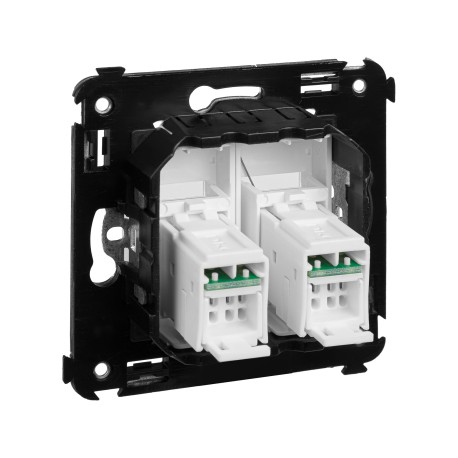 4400374 | Компьютерная розетка RJ-45 в стену, кат.6А двойная, Avanti, Белое облако-3