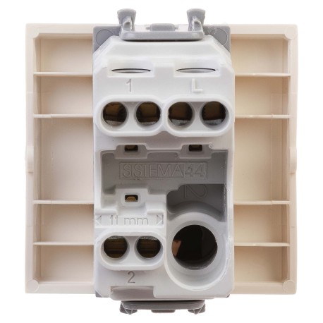 4405112 | Переключатель одноклавишный модульный, "Avanti", "Ванильная дымка", 2 модуля-2