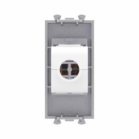 4404671 | Компьютерная розетка RJ-45 без шторки модульная, кат.6А, "Avanti", "Закаленная сталь", 1 модуль-3