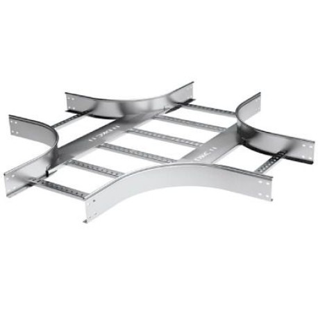 LX1302ZL | Ответвитель Х-образный 100х200, R300, 1.2мм, цинк-ламельное