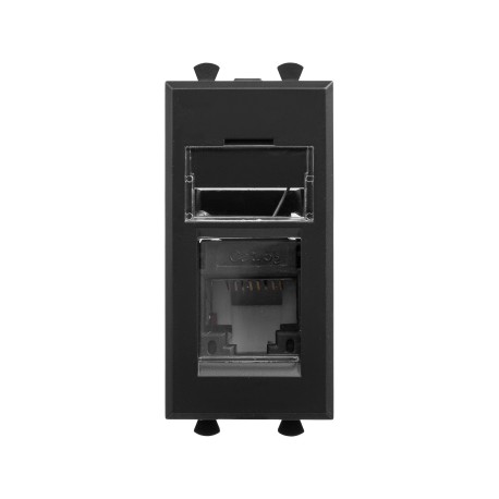 4412461 | Компьютерная розетка RJ-45 модульная, кат.5е, Avanti, Черный матовый, 1 модуль