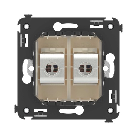 4405764 | Компьютерная розетка RJ-45 без шторки в стену, кат.5e двойная экранированная, "Avanti", "Ванильная дымка"-3