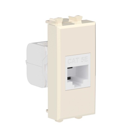 4405661 | Компьютерная розетка RJ-45 без шторки модульная, кат.5е, "Avanti", "Ванильная дымка", 1 модуль-1