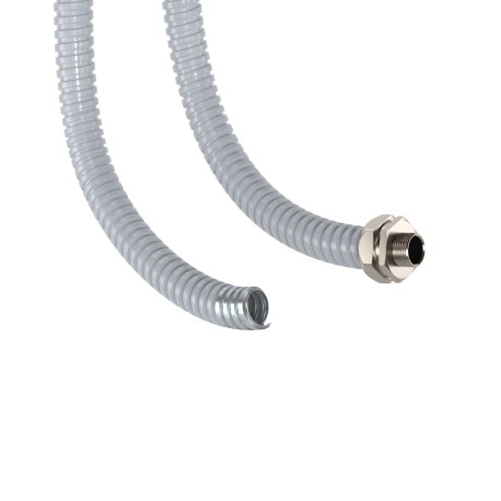 6071R-040 | Металлорукав DN 40мм в герметичной ПВХ изоляции, Dвн 40,0 мм, Dнар 46,0,25 м, цвет серый-1