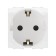 76482B | Электрическая розетка с заземлением, со шторками, белая, 2мод.