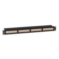 Патч-панель 19",1U,CAT6, 24 порта RJ45, экранированная