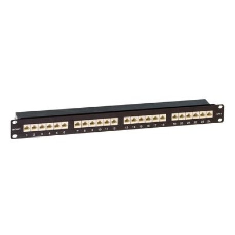RN6PPF241BK | Патч-панель 19",1U,CAT6, 24 порта RJ45, экранированная