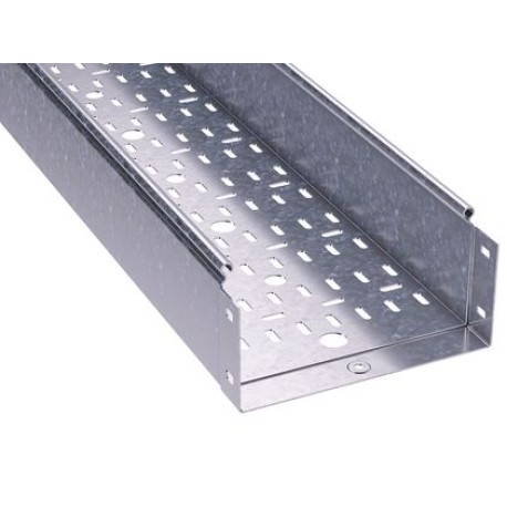 35343INOX | Лоток перфорированный 200х100, L=3000, 0.8мм, нержавеющее