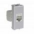 4404771 | Компьютерная розетка RJ-45 без шторки модульная, кат.6А экранированная, "Avanti", "Закаленная сталь", 1 модуль