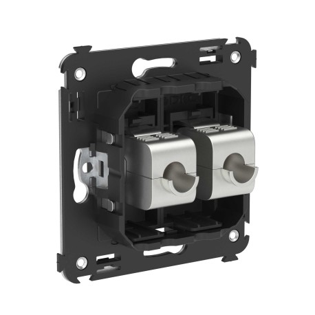 4412764 | Компьютерная розетка RJ-45 без шторки в стену, кат.5e двойная экранированная, "Avanti", "Черный матовый"-2