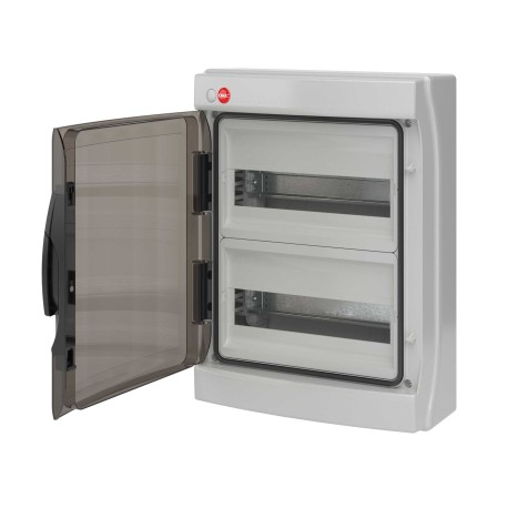 85624 | Щиток настенный с дверцей 24 мод., IP65, серый, 12х2-2