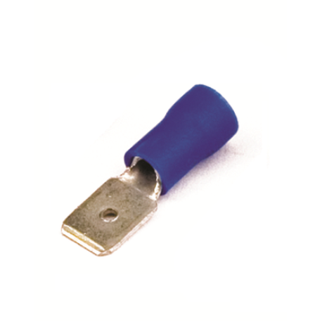 2B22P | Наконечник плоский с изолир.фланцем (вилка) 1,5-2,5 кв.мм 6,3х0,8 мм (РПИ-П)