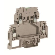 DSS.4, зажим с 2 уровнями, верхний разъединяемый 4 кв.мм бежевый