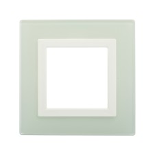 Рамка из натурального стекла, "Avanti", светло-зеленая, 2 модуля