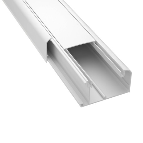 09500 | Кабель-канал 90х50 мм, с перегородкой, боковой и фронтальной крышками-1