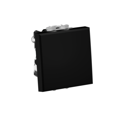 4412222 | Выключатель двухполюсный одноклавишный модульный, Avanti, Черный матовый, 2 модуля