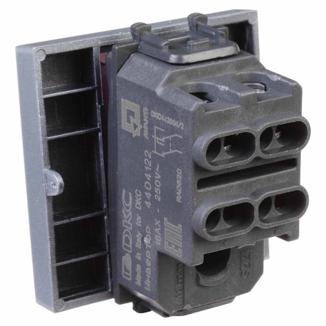 4404122 | Инвертор одноклавишный модульный, "Avanti", "Закаленная сталь", 2 модуля-3